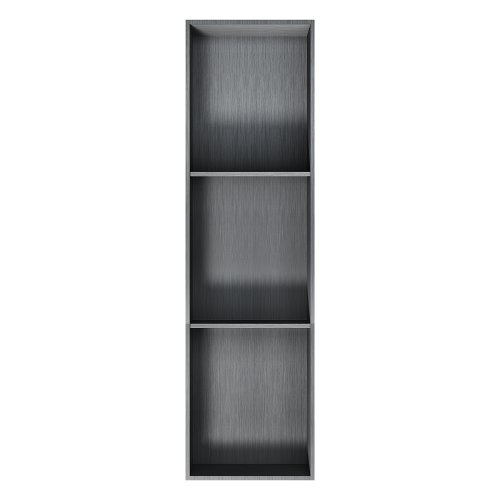 Wellis LumoSlot 120 három fakkos matt fekete színű polcos falfülke, LED világítással